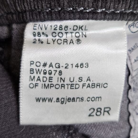 Adriano Goldschmied Stevie Jeans Size 28 Slim Straight Corduroy Chocolate Brown - Picture 10 of 16